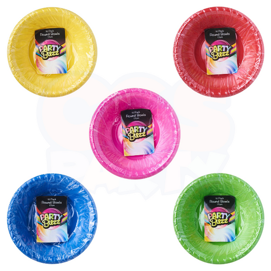 17cm Solid Color Plastic Bowls