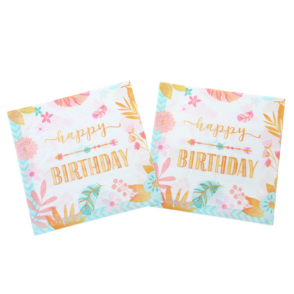 Floral Birthday Theme Tableware
